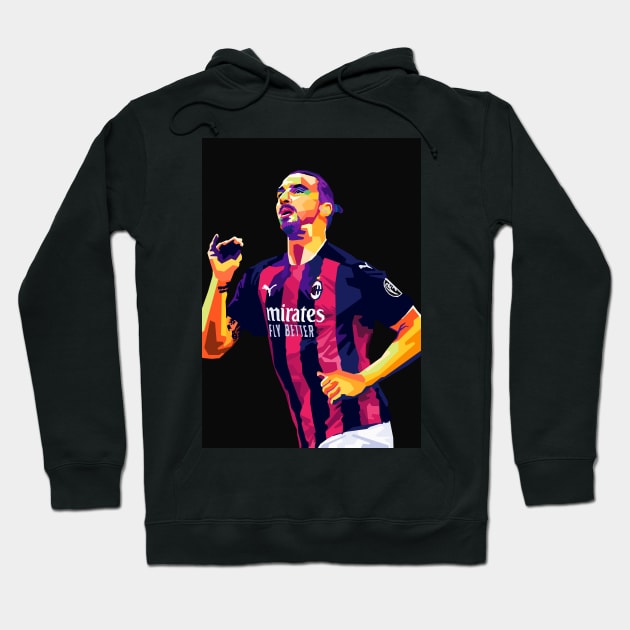 Ibrahimovic Pop Art Hoodie by Zet Art